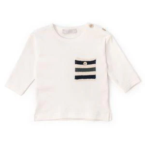 t-shirt con righe bicolor