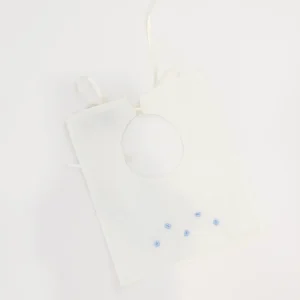 bavetta in cotone con ricamo