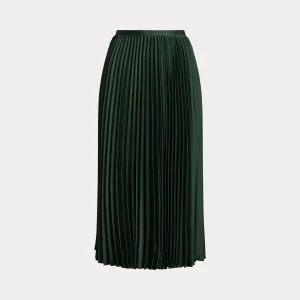 gonna plissettata in raso charmeuse