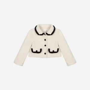 giacca bouclè avorio