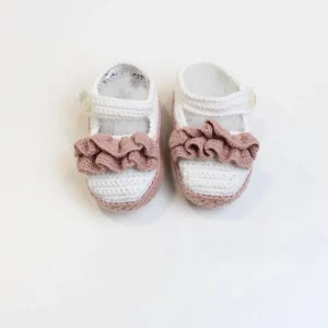 SCARPINE NASCITA in cotone CON DETTAGLIO