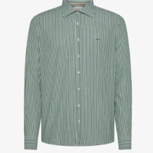 camicia a righe bicolor