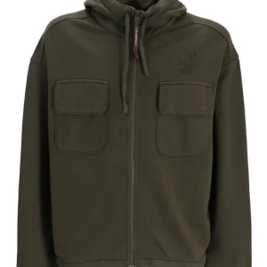 felpa con cappuccio e logo