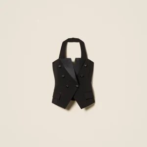 gilet con bottoni logati