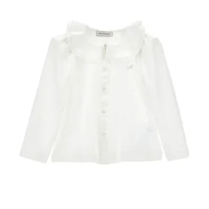 camicia con colletto decorato