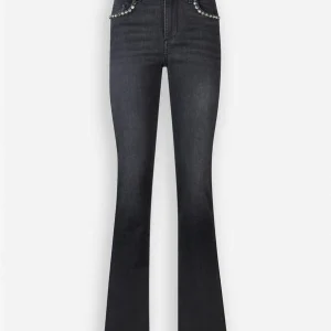 jeans slim con strass