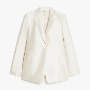 blazer in shantung di seta