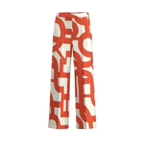 pantalone in twill stampato