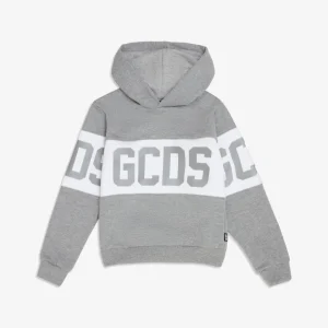 felpa logata con cappuccio