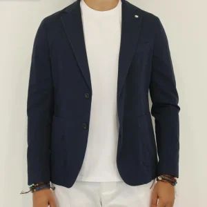 giacca in cotone e lino