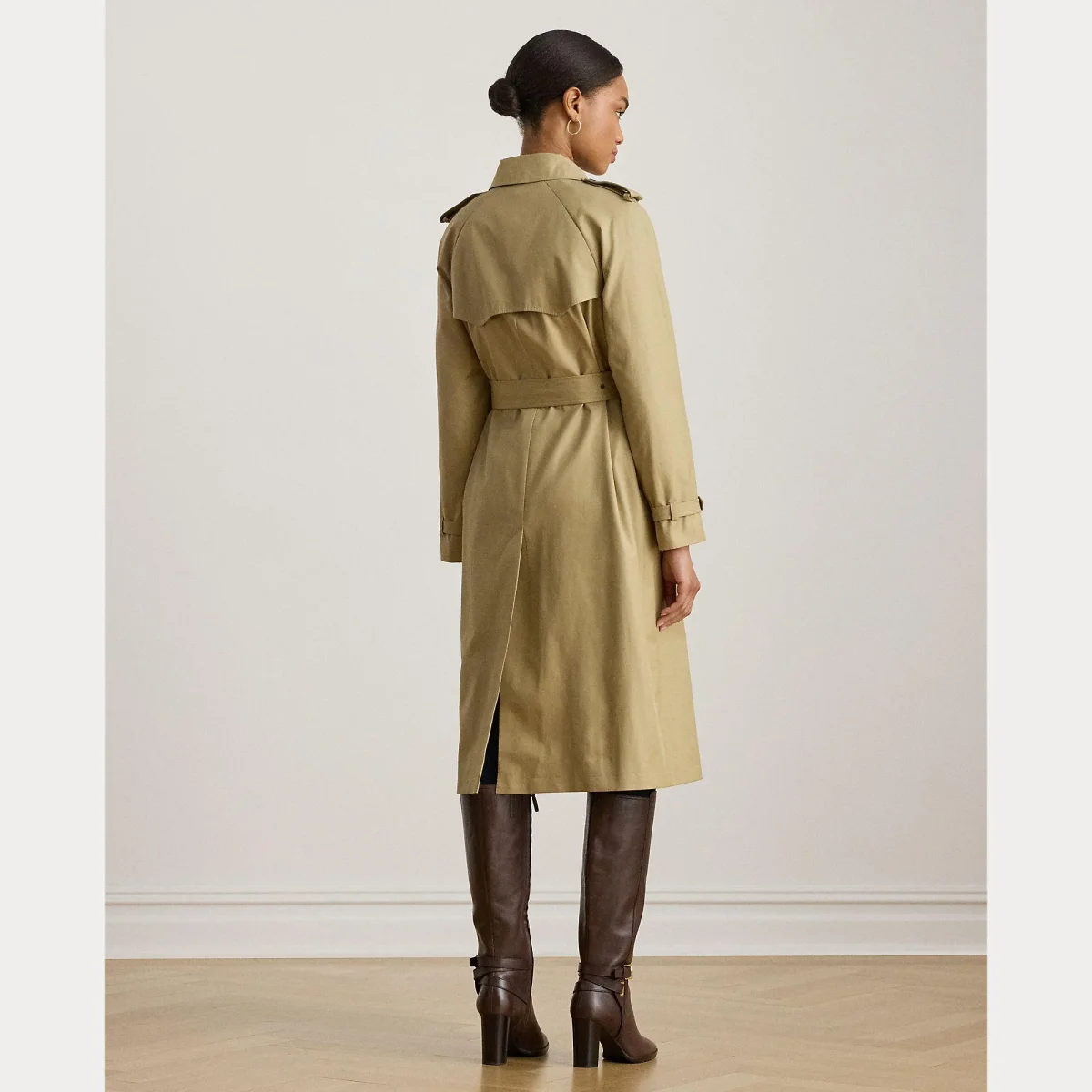 Trench doppiopetto con cintura - immagine 5