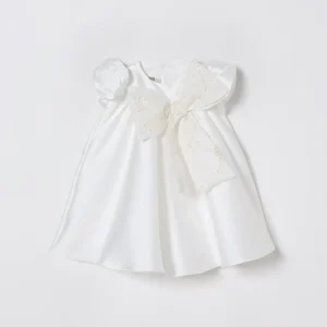 abito in raso con fiocco