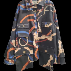 cappotto con applicazioni e patch