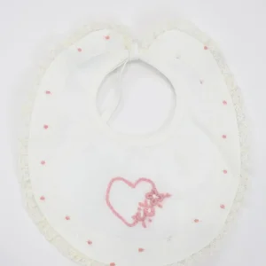 Bavetta con bordo in pizzo in cotone