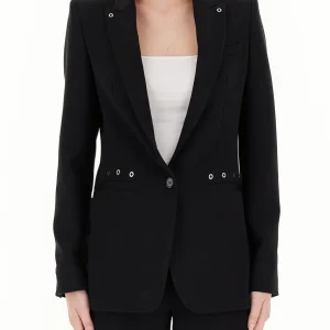 blazer monopetto con borchie