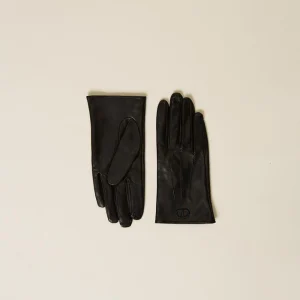 Guanti in pelle con cuore