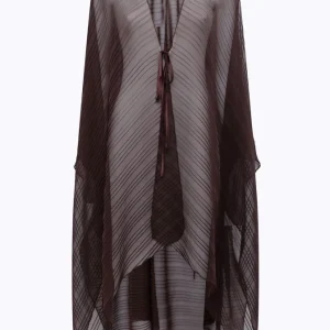 maxi poncho plisse