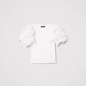 t-shirt con maniche in organza