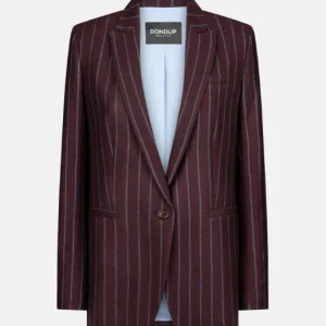 blazer in flanella a righe