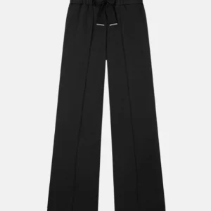 pantalone wide leg in felpa