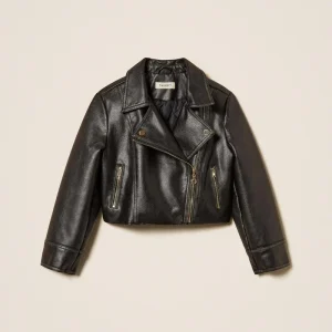 giubbino chiodo effetto pelle