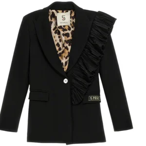 Giacca ruffles con patch