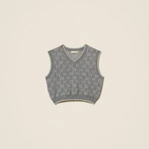 gilet in maglia con logo