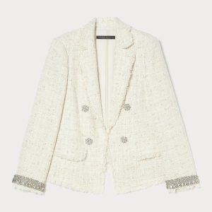 giacca con bottoni gioiello