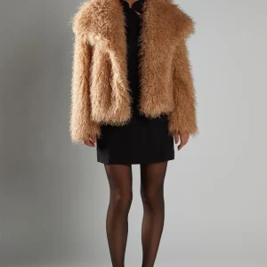 cappotto in pelliccia sintetica