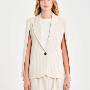 giacca mantella gessata