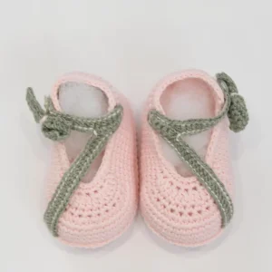 scarpina in cotone con bottoncini