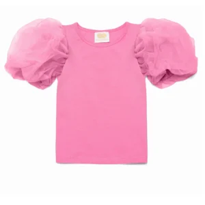 T-shirt con maniche a palloncino