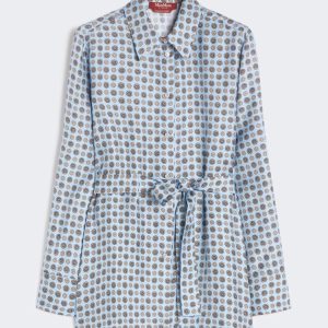 camicia in seta stampata