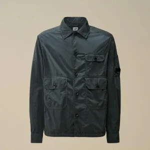 camicia con bottoni chrome r