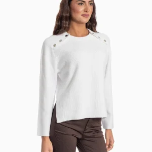 maglioncino con applicazione bottoni