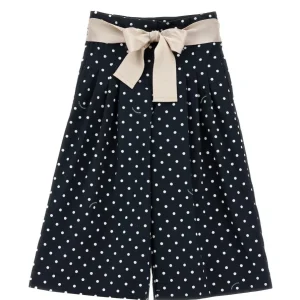 pantalone con cinta e pois
