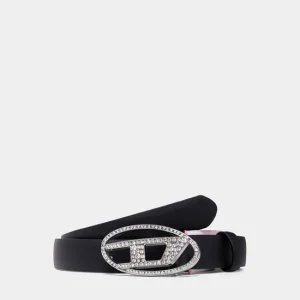 cintura con dettaglio logo strass