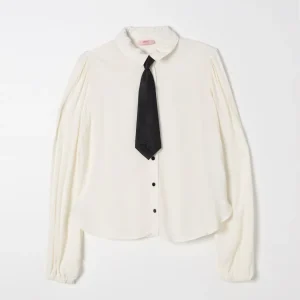 camicia con cravatta rimovibile