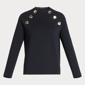 maglia con bottoni oro