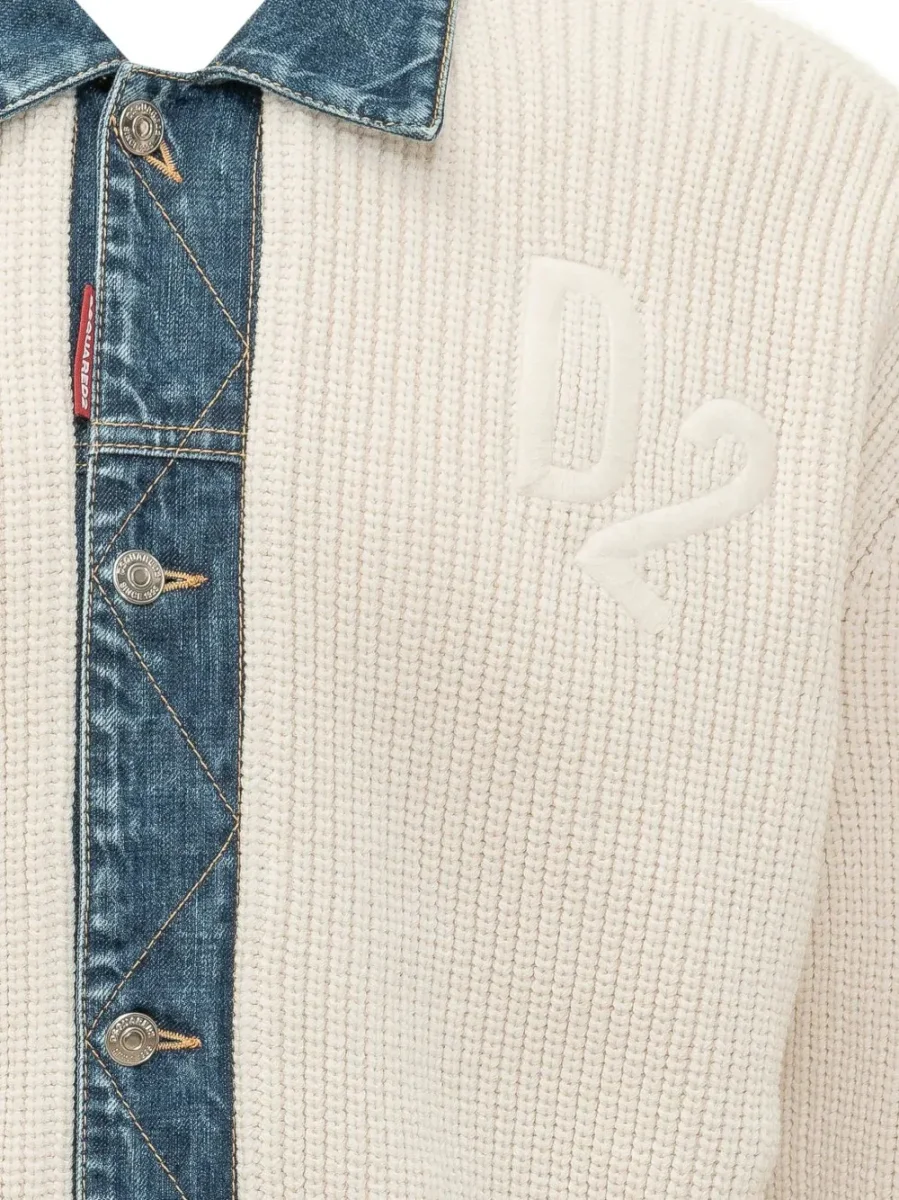 DSQUARED2 - DENIM & KNIT CARDIGAN - immagine 4