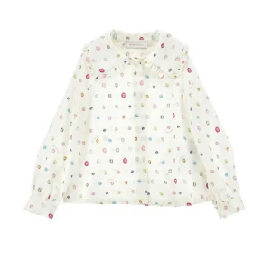 camicia con colletto decorato