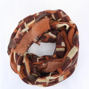 sciarpa in lana con fantasia