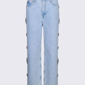 jeans straight con gioiello