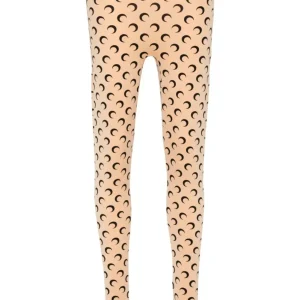 MARINE SERRE - MOON PRINTED JERSEY LEGGINGS