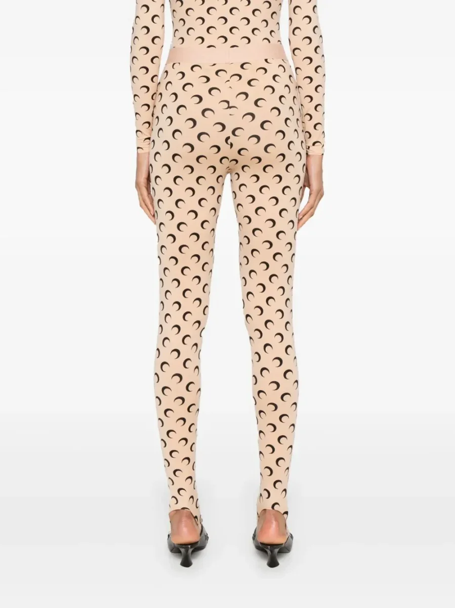 MARINE SERRE - MOON PRINTED JERSEY LEGGINGS - immagine 3