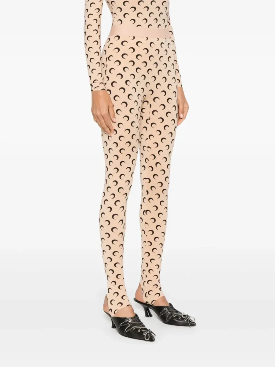 MARINE SERRE - MOON PRINTED JERSEY LEGGINGS - immagine 5