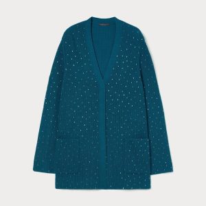 cardigan con strass