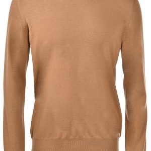 maglia girocollo con toppe alcantara