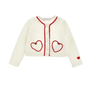 cardigan cuore e bottoni