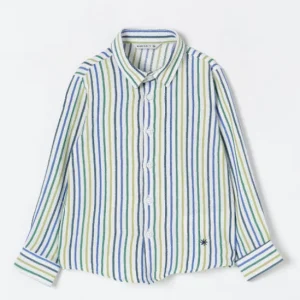 camicia a righe multicolor